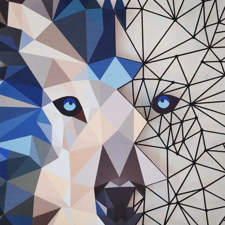 Fém fali dekoráció, Metal Wolf Wall Art - APT721