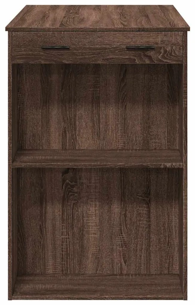 barna tölgy színű szerelt fa bárasztal 102 x 70 x 103,5 cm
