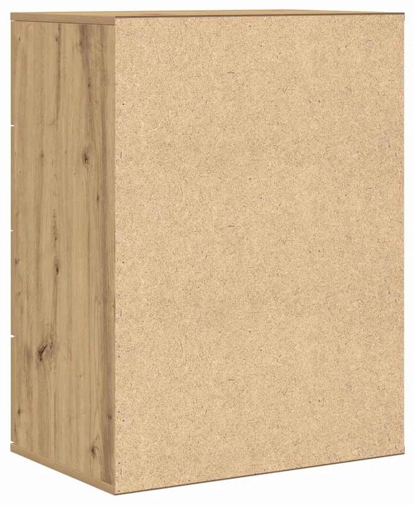 Széf fiókkal kézműves tölgy 60 x 39 x 80 cm Faanyag