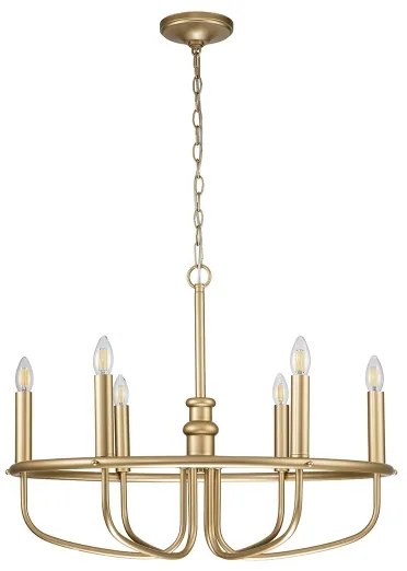 Kichler KL-CAPITOL-HILL6-PNBR - Csillár láncon CAPITOL HILL 6xE14/40W/230V