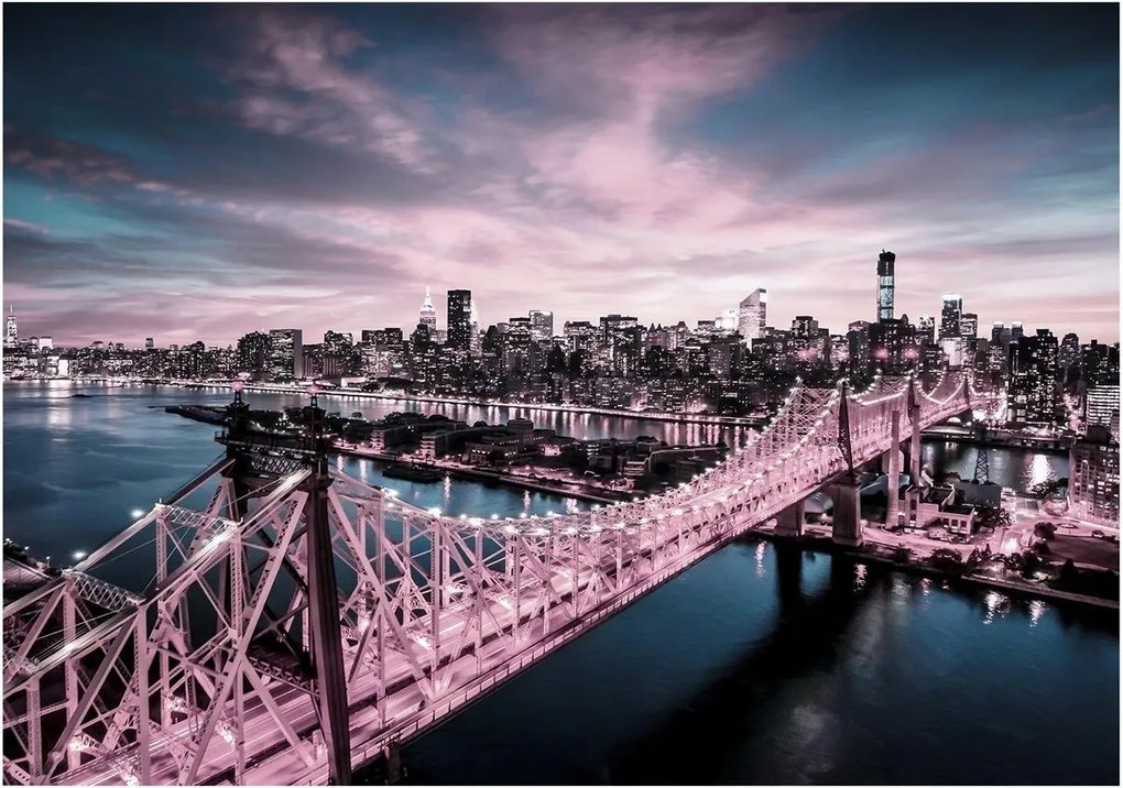 Fotótapéta város éjszaka New York híd fotótapéta