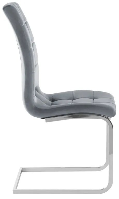 Szürke bársony étkezőszék szett 2 db-os Lola – Støraa