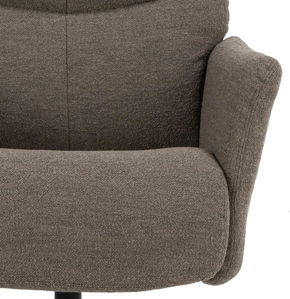 Szürkésbarna buklé relaxációs fotel London – Actona