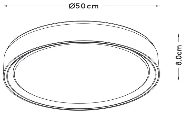 Lucide 79182/36/30 - LED szabályozható mennyezeti lámpa NURIA LED / 36W / 230V