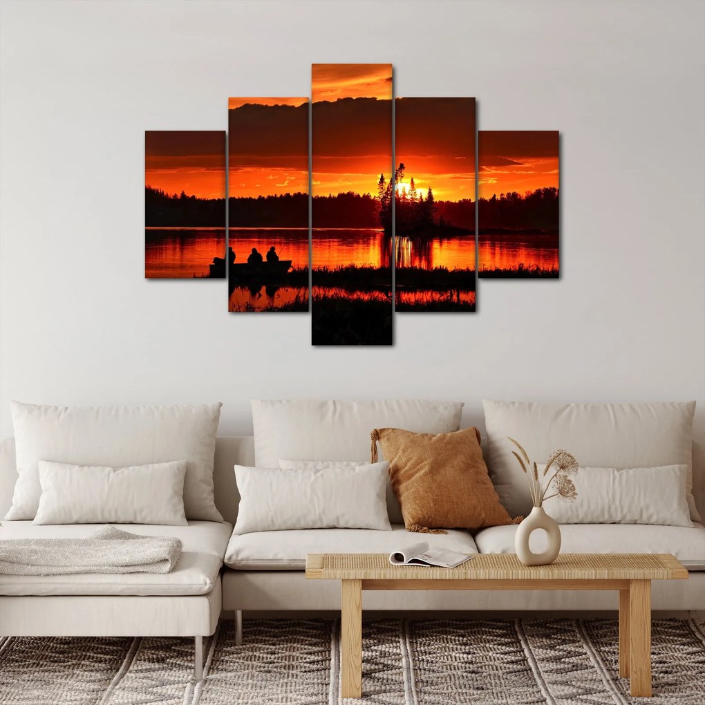 Kép - Halászok a tavon (150x105 cm)