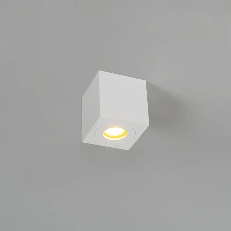 Modern négyzet alakú fürdőszoba spotlámpa fehér - Capa