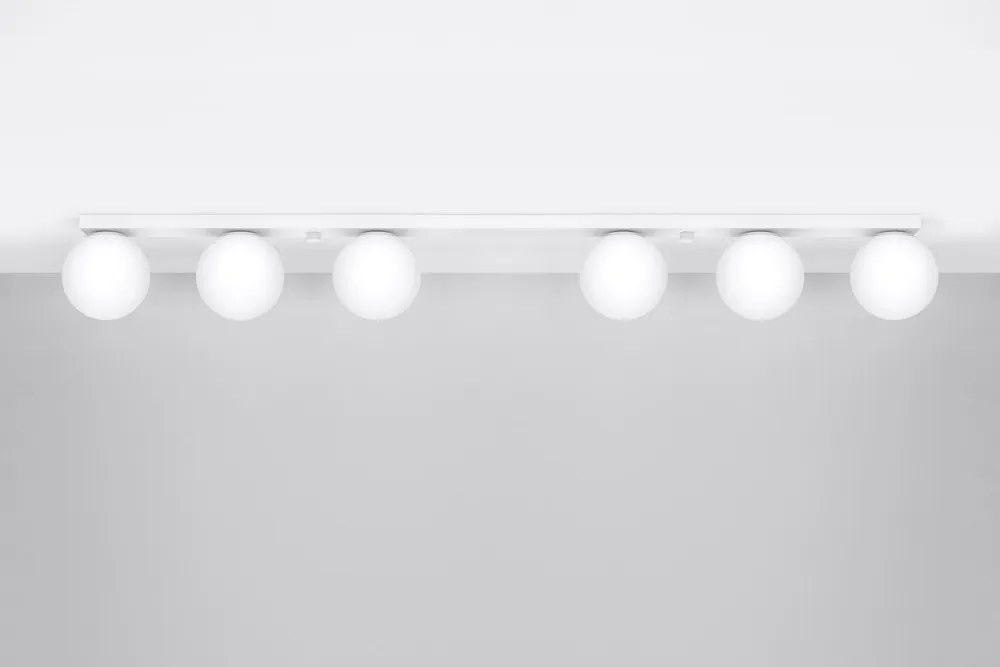 Fehér mennyezeti lámpa üveg búrával ø 12 cm Umerta – Sollux