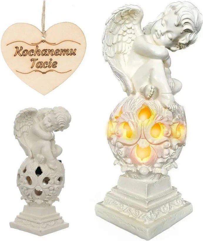 Mécses Apának Napelemes Angyal a kertbe vagy a sírra