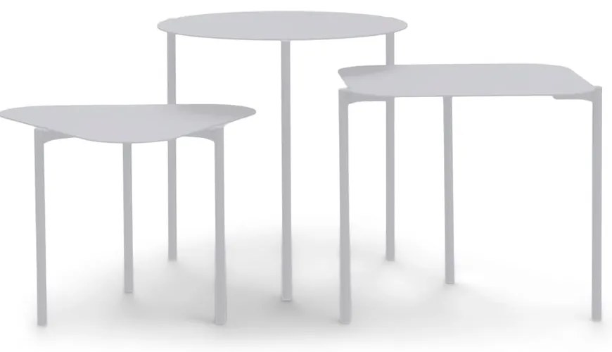 Fém kerek tárolóasztal szett 3 db-os 46.5x46.5 cm Do-Re-Mi – Spinder Design