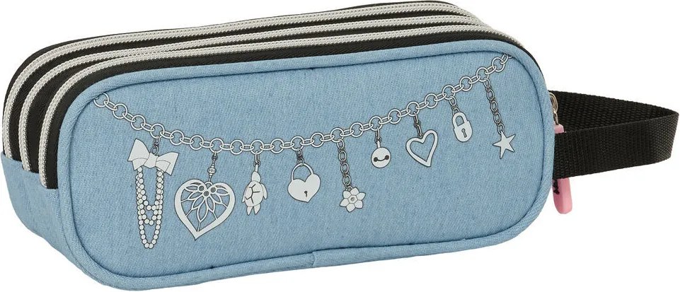 K-pop Démonvadászok Denim Dreams 3 rekeszes tolltartó 21 cm