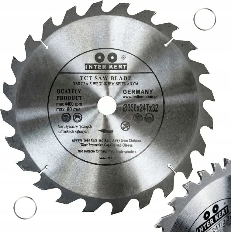 Fűrésztárcsa Krajzegi 350x32 24 fogak +30 mm fa Tűzifa