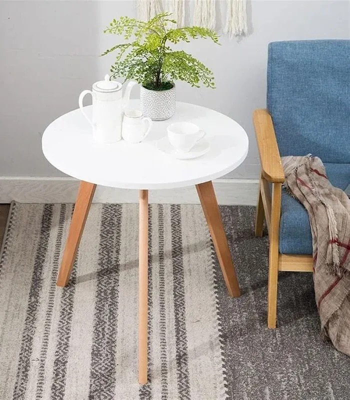 Skandináv stílusú dohányzóasztal 40 cm - fehér