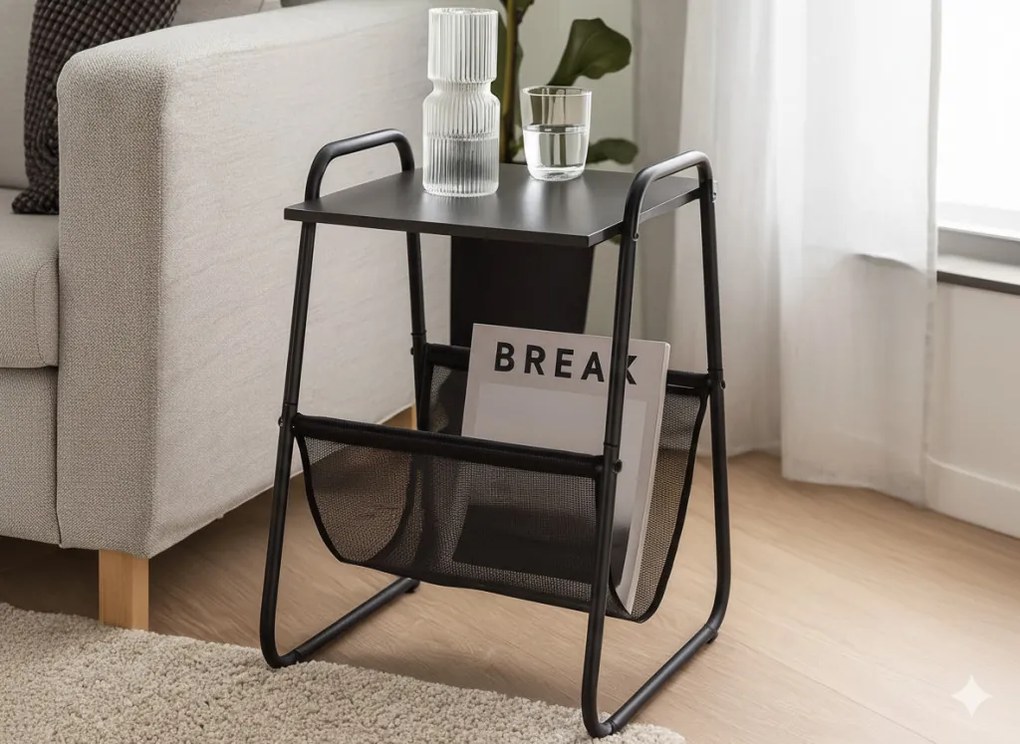 Kerek puff fa lábakkal 30 x 28 cm