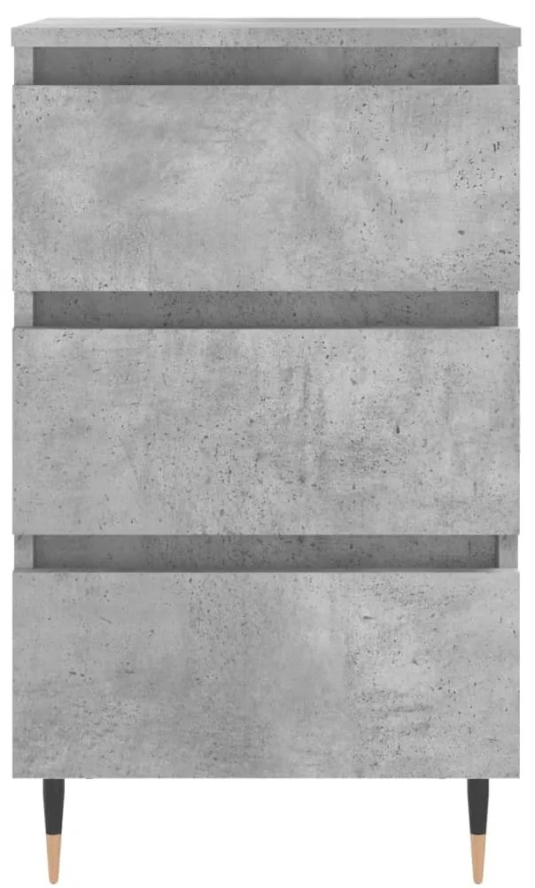 2 db betonszürke szerelt fa éjjeliszekrény 40x35x69 cm