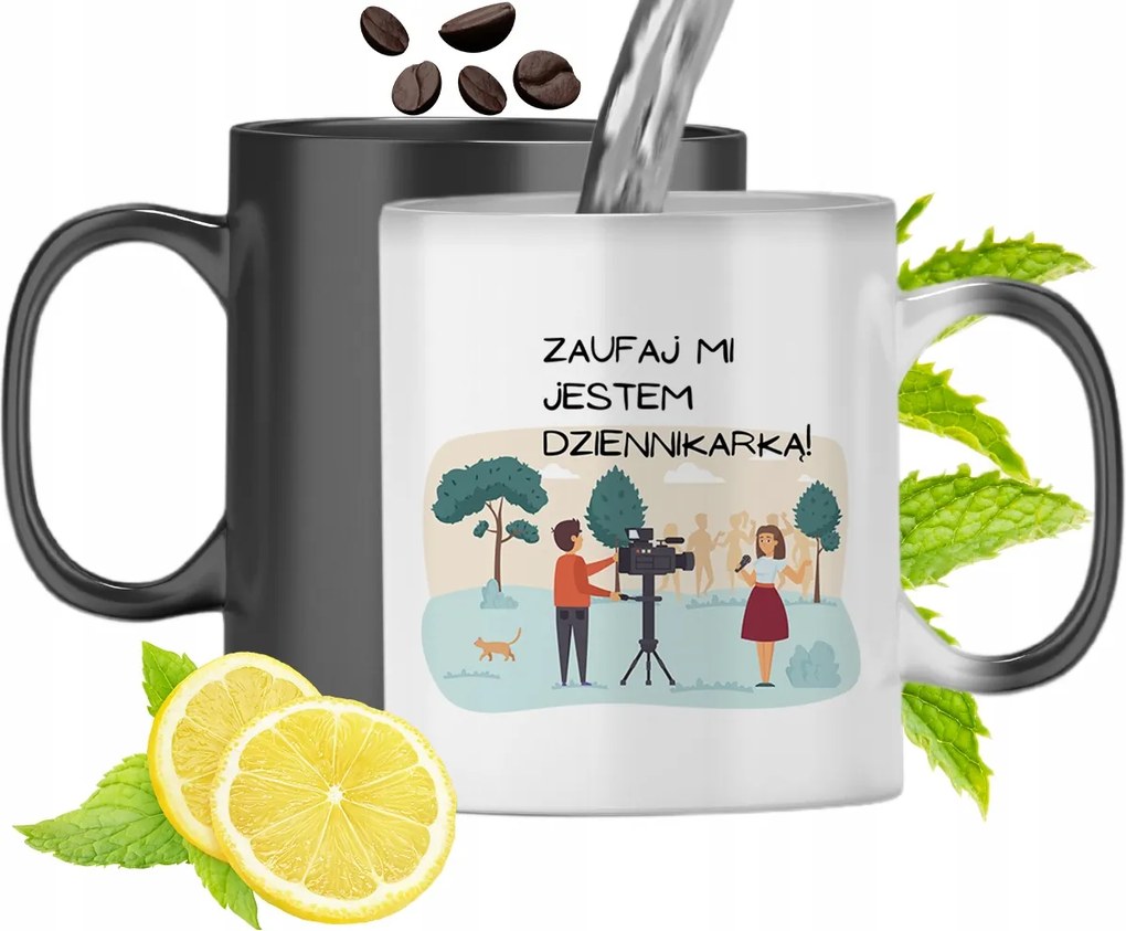 Mágikus Bögre Újságíróknak Színváltós Nyomtatott Fényképpel