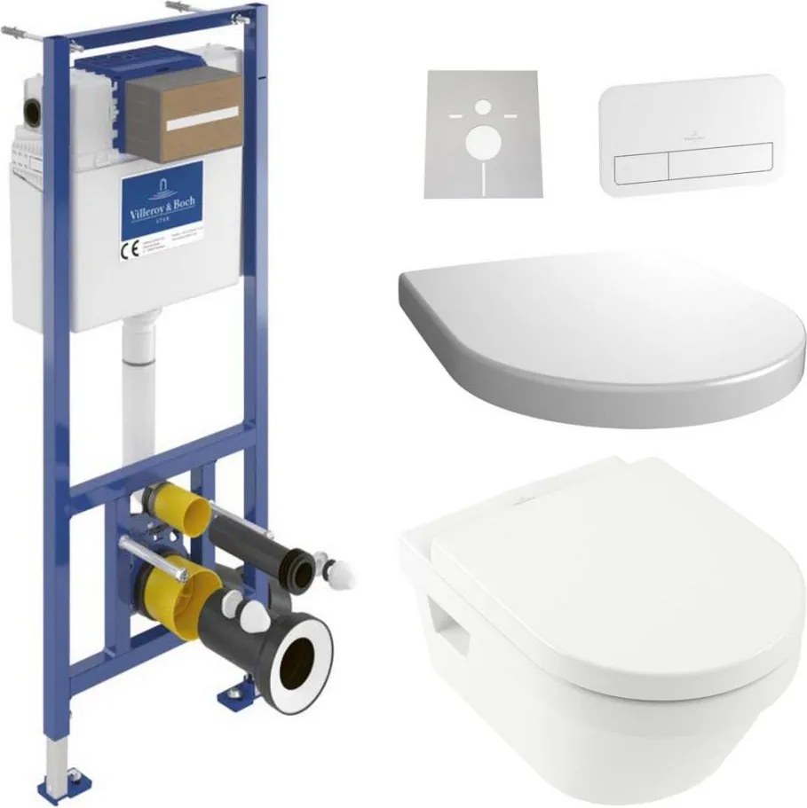 Függesztett WC + WC-ülőke ARCHITECTURA + nyomólap + beépíthető modul + alátét