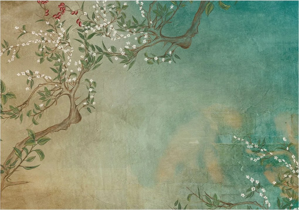 Design fali fotótapéta Flizelin Virágos harmónia 208x146 Ragasztó