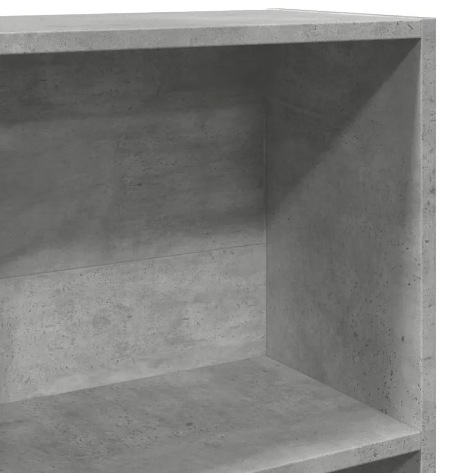 betonszürke szerelt fa könyvespolc 60 x 24 x 176 cm