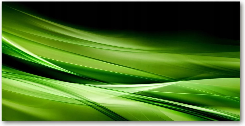 Konyhai panel Zöld hullámok háttér 120x60 cm Ragasztó