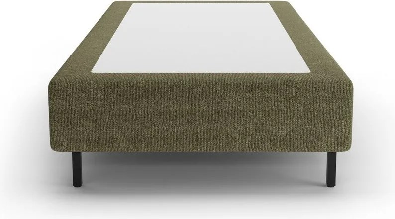 Zöld kárpitozott egyszemélyes ágy ágytámla nélkül 90x200 cm Whale – Micadoni