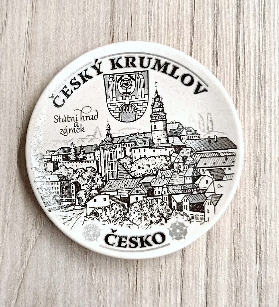 Cseh Krumlow Cseh Cesky Krumlov porcelán tányér mágnes SX27