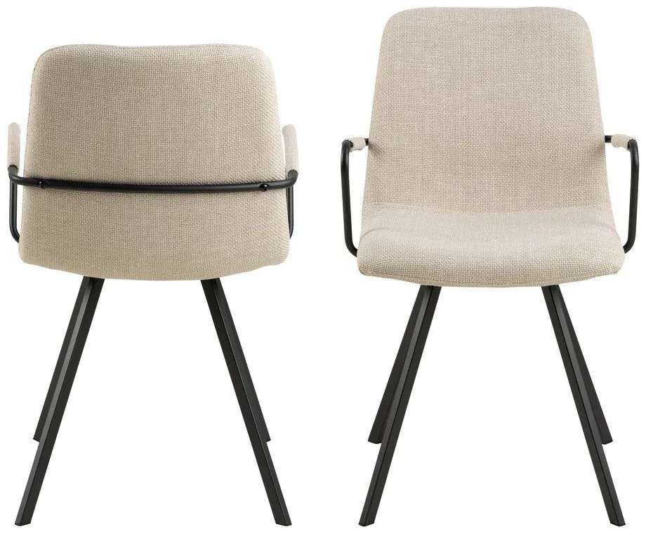 Krémszínű étkezőszék szett 2 db-os Selina – Actona