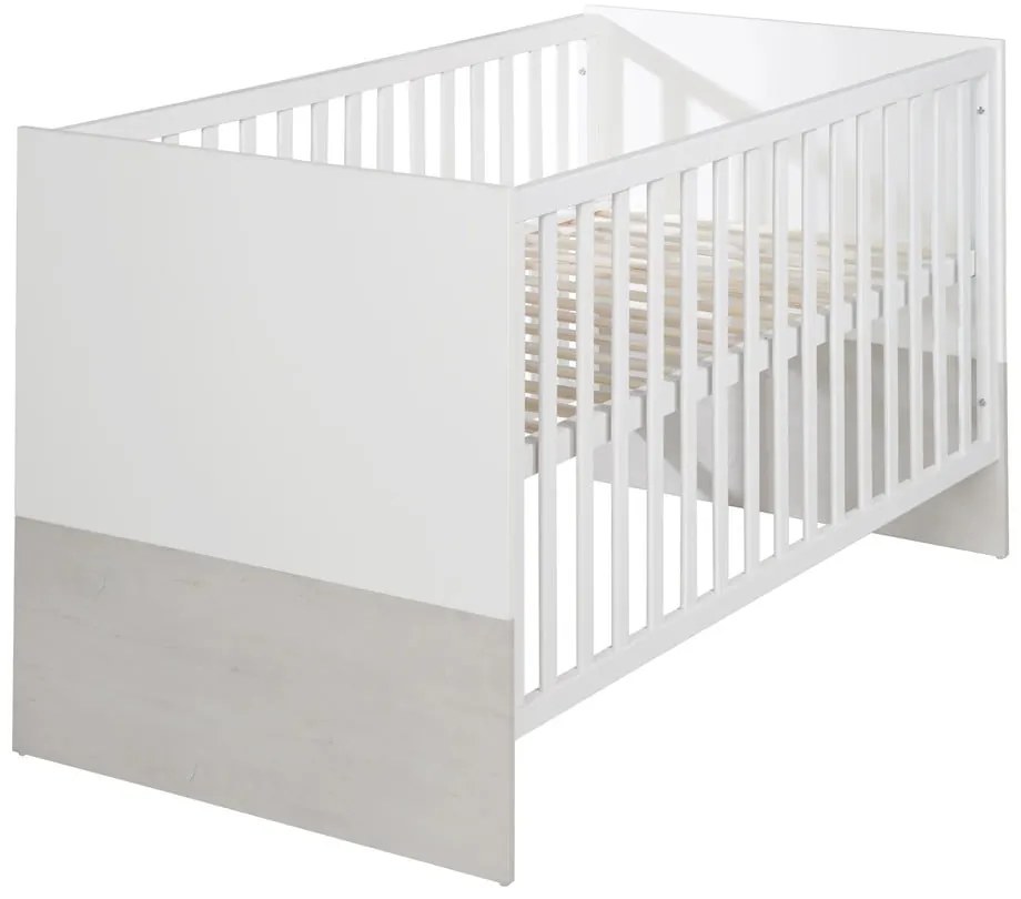 Fehér-világosszürke babaágy 70x140 cm Julia – Roba