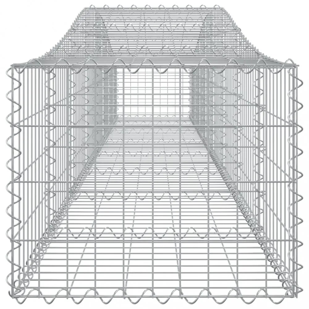 vidaXL 9 db íves horganyzott vas gabion kosár 400x50x40/60 cm