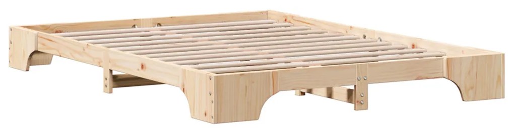 Ágykeret Természetes Tömör fenyőfa King Size Tartós