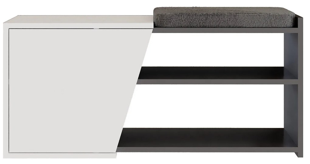 Cipőtároló Fiona Bench - Anthracite, White