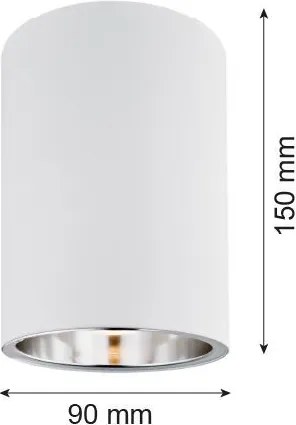 ARGON 475 TYBER Hengeres Mennyezeti Lámpa Fehér E27 IP20