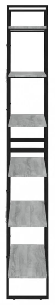 szürke sonoma színű szerelt fa magasszekrény 80 x 30 x 210 cm
