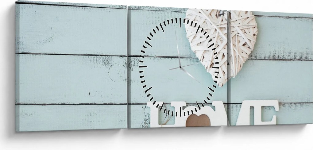 Kép - I love home (órával) (90x30 cm)