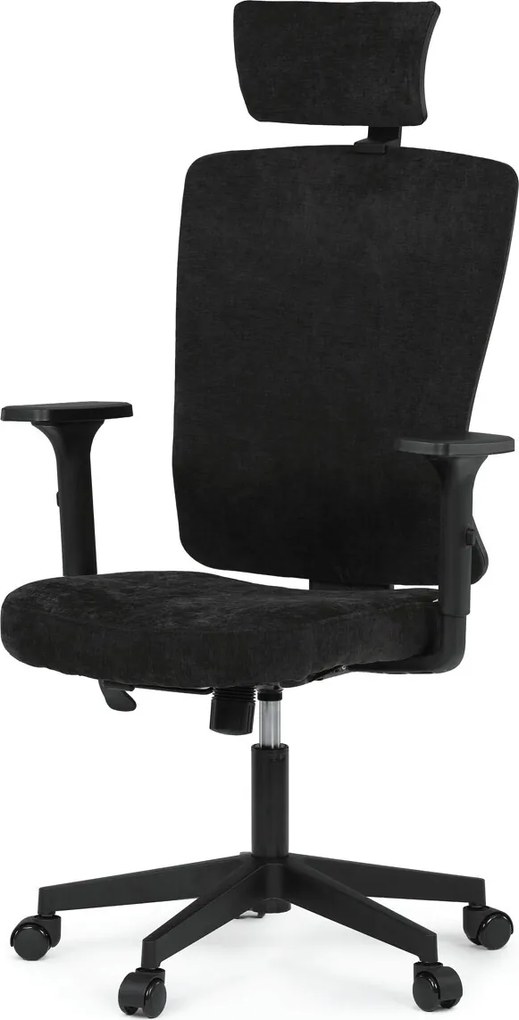 KA-W3137 fekete szövet irodai szék hinta mechanizmussal