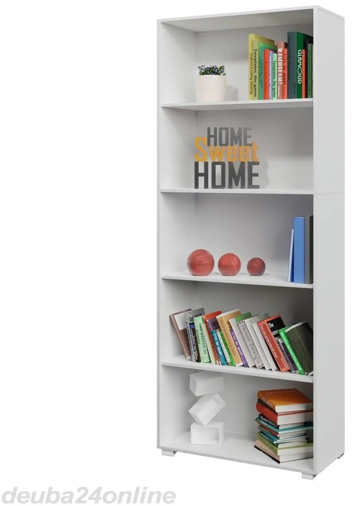 Casaria® Könyvespolc 190 cm fehér - 5 rekesz