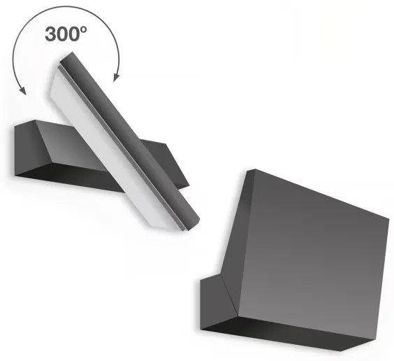 Telefunken - LED kültéri fali lámpa LED/10W/230V IP44 fekete