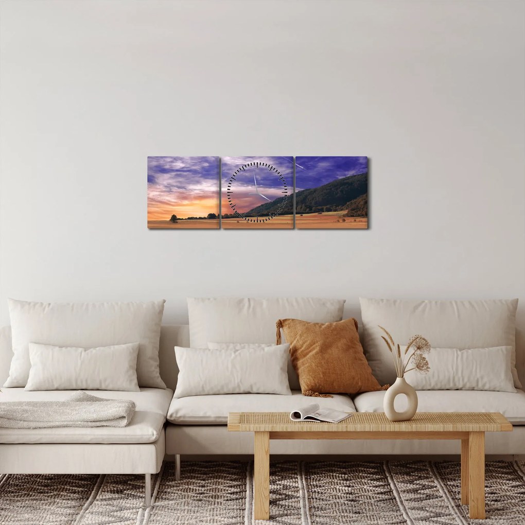 A levendula rét képe (órával) (90x30 cm)