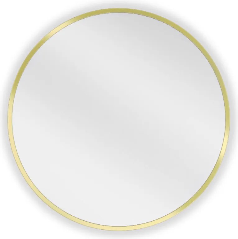 Mexen Loft 35 cm-es kerek fürdőszobai tükör, arany keret - 9850-035-035-000-50