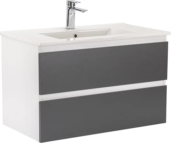 Vario Forte 80 alsó szekrény mosdóval fehér-antracit