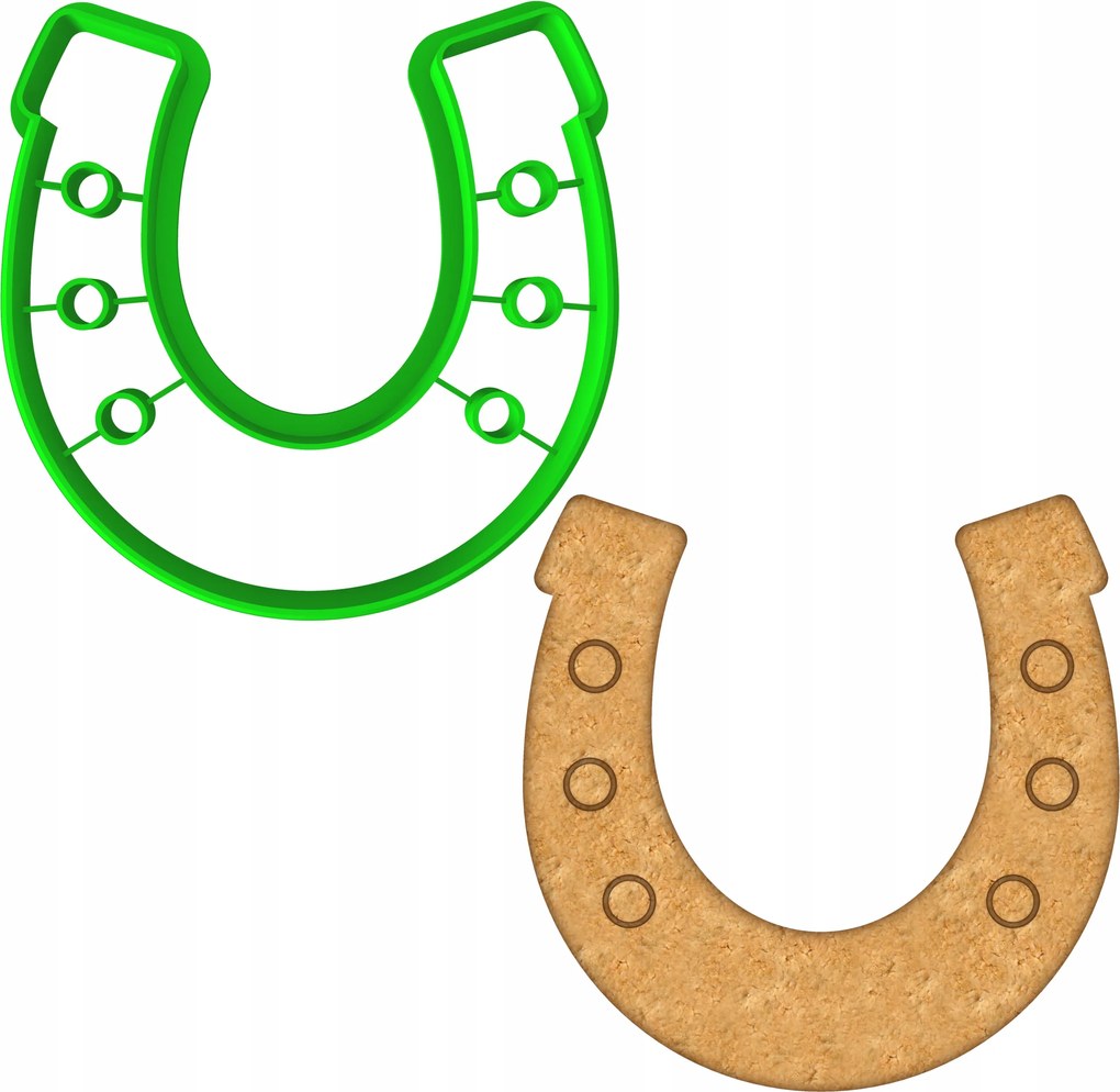 Karácsonyi Forma Mézeskalács lyukasztó Karácsony Patkó 8cm