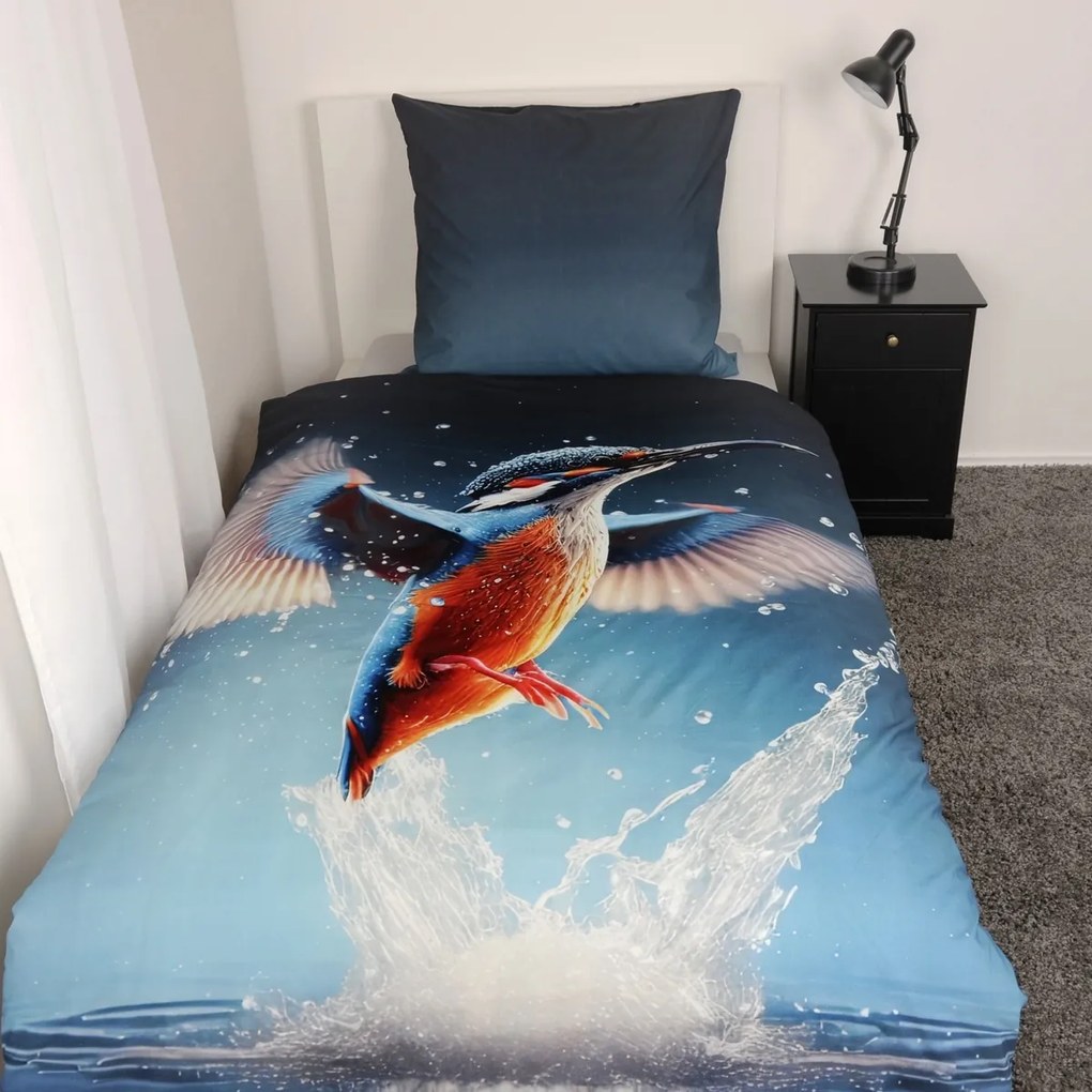 Herding pamut ágynemű Kingfisher, 135 x 200 cm, 80x 80 cm