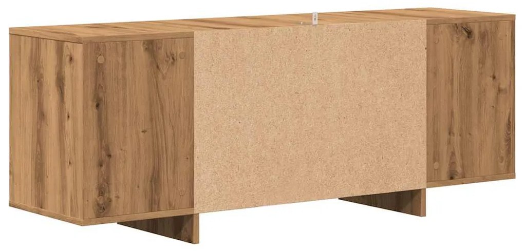 kézműves tölgy színű szerelt fa TV-szekrény 130 x 35 x 50 cm