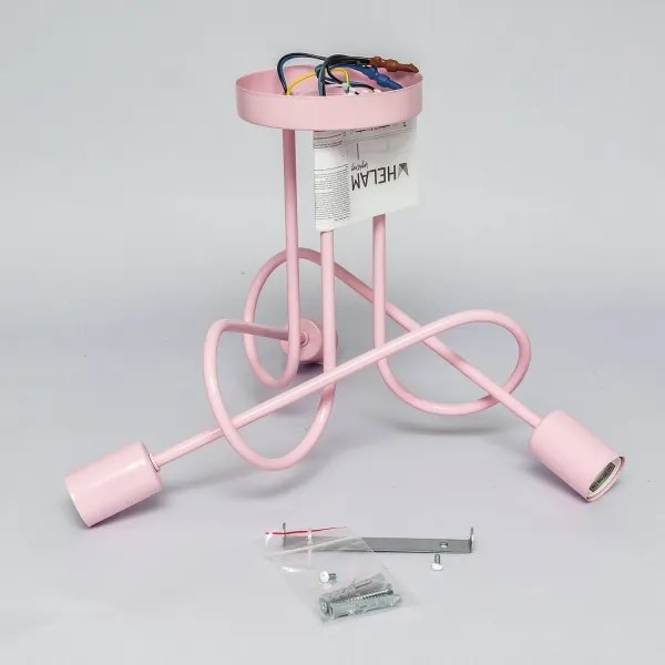 Felületre szerelt OXFORD csillár 3xE27/15W/230V rózsaszín