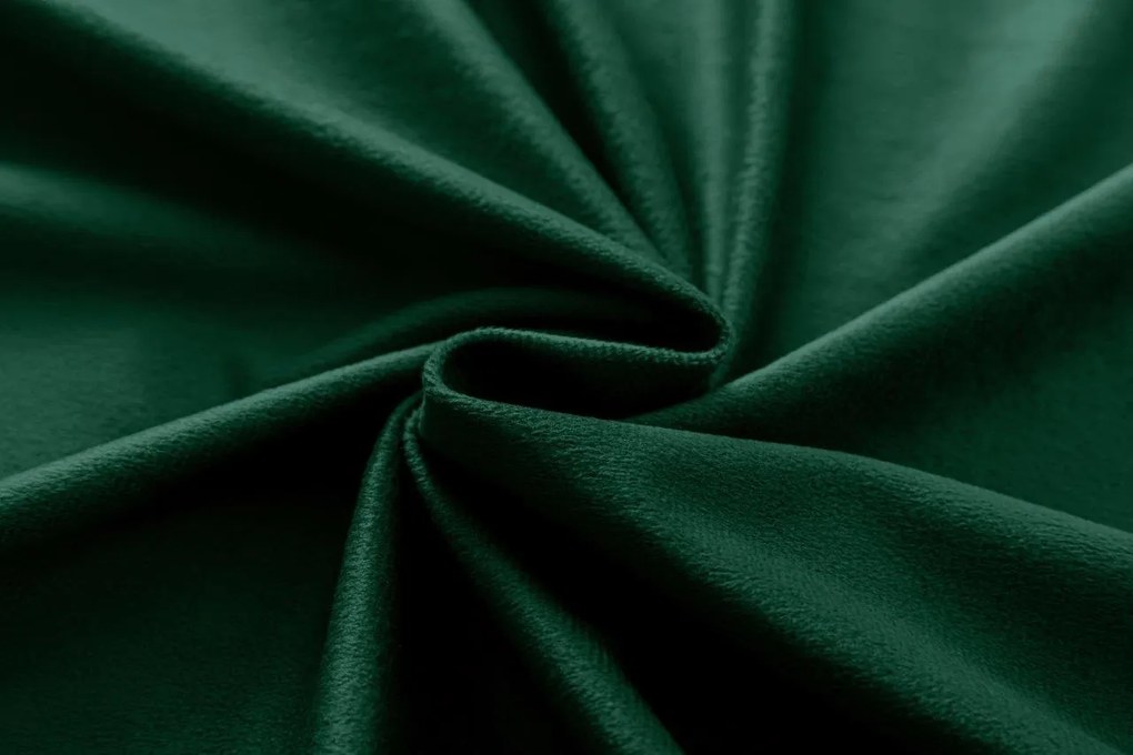 Sötétzöld fényzáró függöny VELVET 140x270 cm Felfüggesztés: Hullámos sínszalag