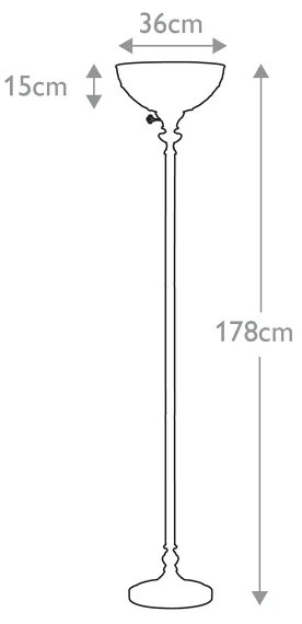 Elstead QZ-KAMI-UL - Tiffany KAMI állólámpa 1xE27/100W/230V