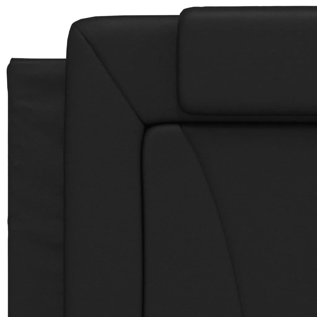 fekete műbőr fejtámla párna 90 cm
