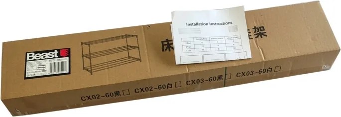 Beast Háromszintes összecsukható fém cipőtartó - 60 x 28 x 38 cm