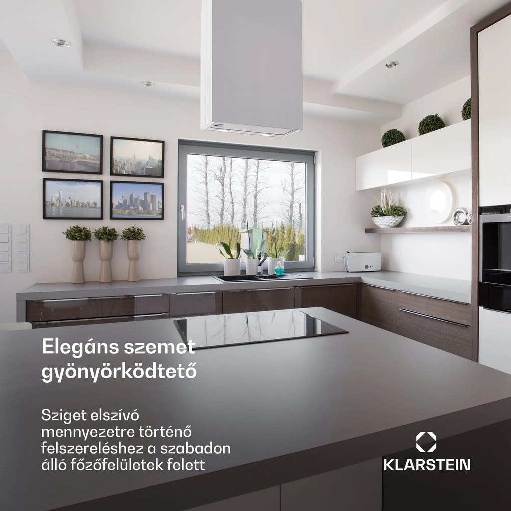 Klarstein Structura, páraelszívó, elszívás/keringetés, 624 m³/ó, A energiahatékonysági osztály, LED, nemesacél