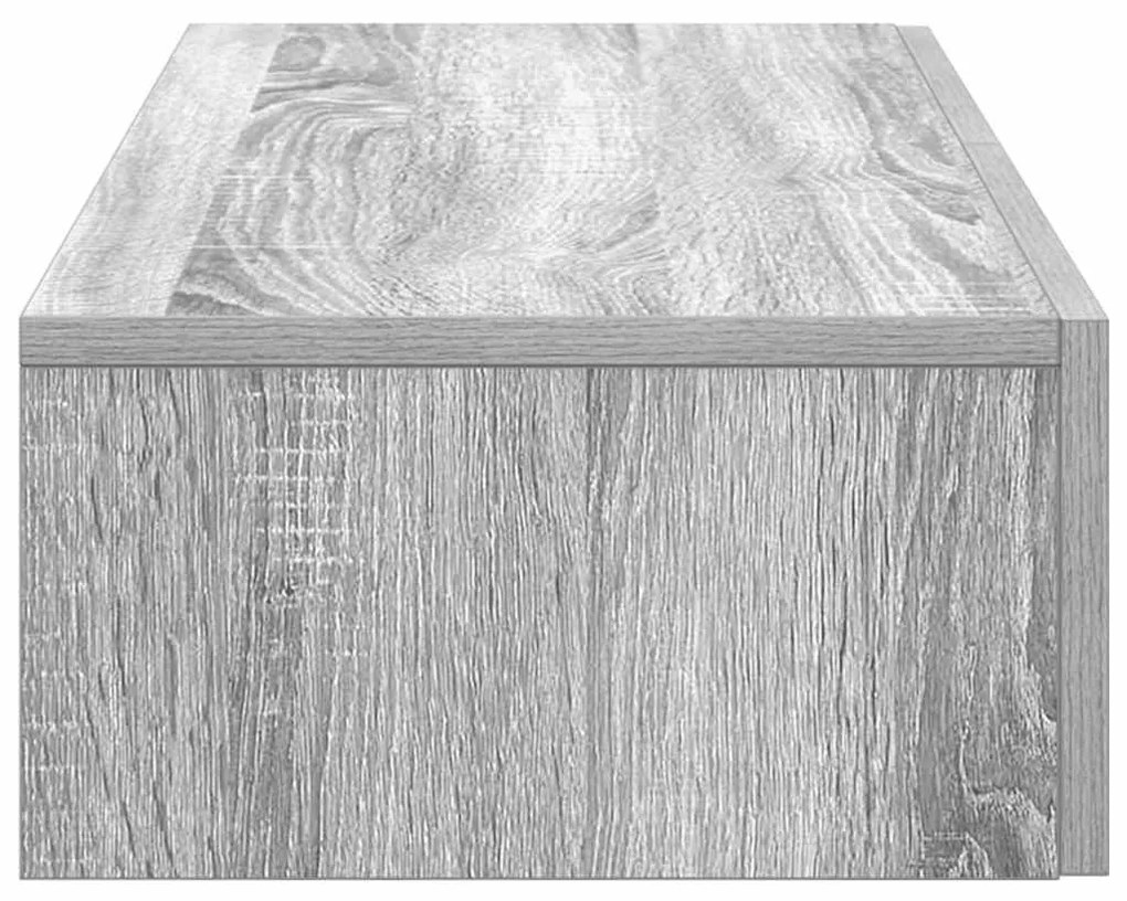 Falipolc fiókokkal szürke sonoma 80x33x17 cm műszaki fa