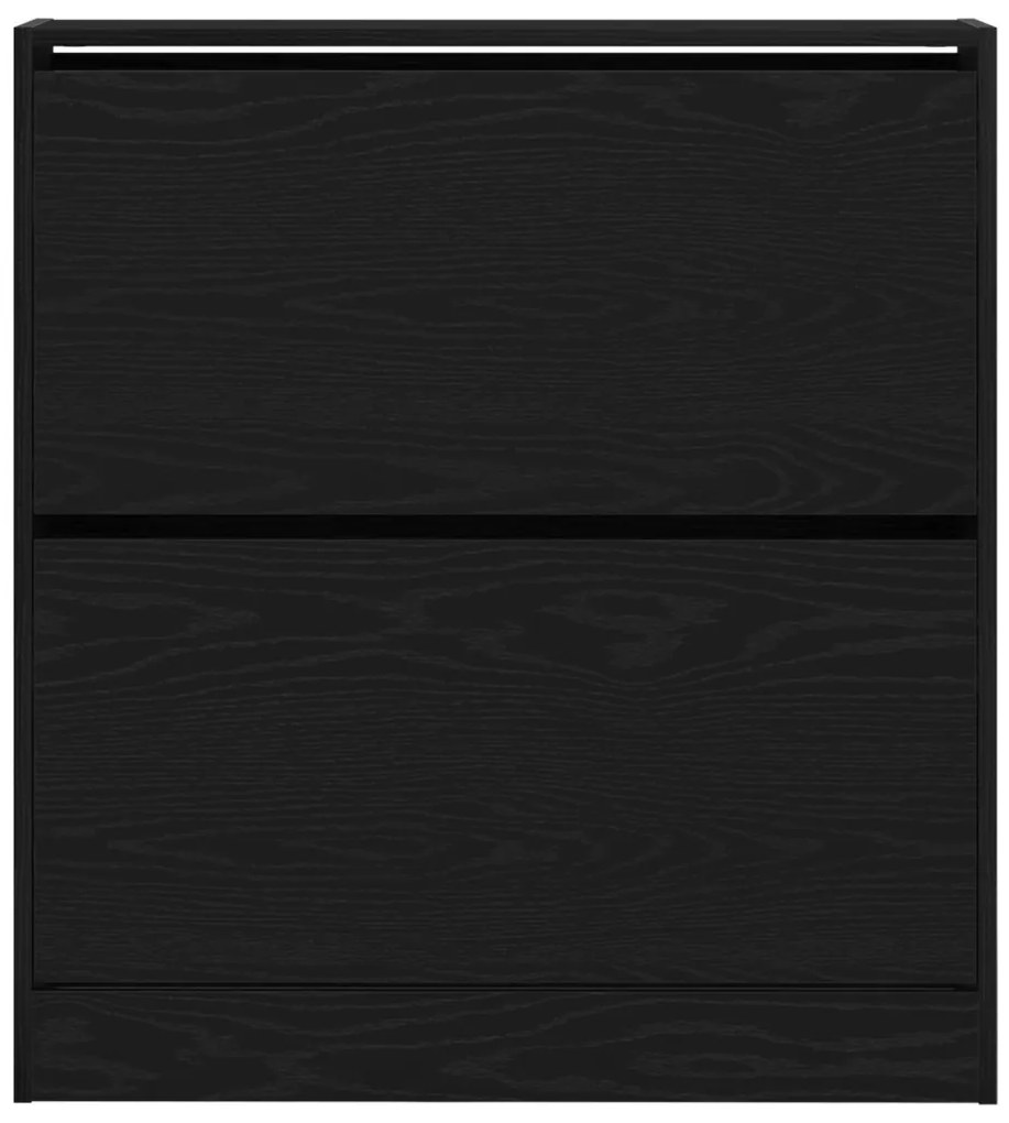 Cipőtároló Flip Fiókkal Fekete Tölgy 80x21x87,5 cm